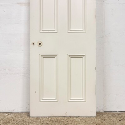 Reclaimed White Tulip Wood 4 Panel Door - 202cm x 69cm