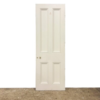 Reclaimed White Tulip Wood 4 Panel Door - 202cm x 69cm
