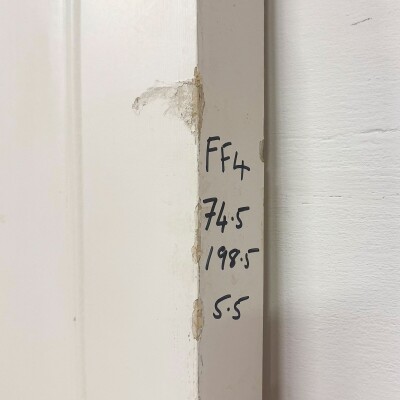 Reclaimed White Tulip Wood 4 Panel Door - 198.5cm x 74.5cm
