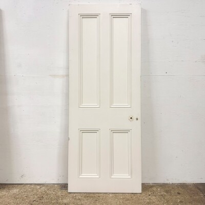 Reclaimed White Tulip Wood 4 Panel Door - 197.5cm x 76cm