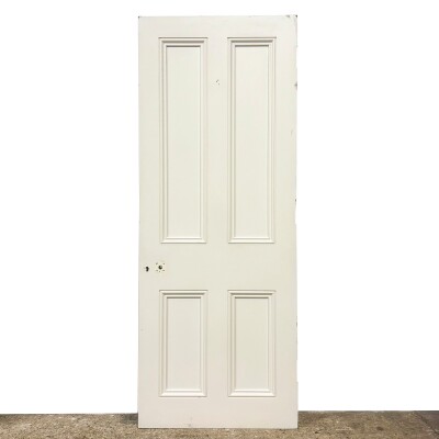Reclaimed White Tulip Wood 4 Panel Door - 197.5cm x 76cm
