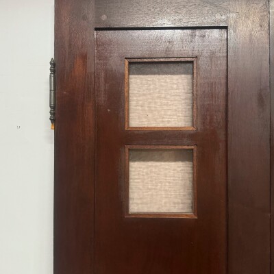 Antique Mahogany Glazed Door - 235.5cm x 106cm