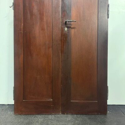 Antique Mahogany Glazed Door - 235.5cm x 106cm