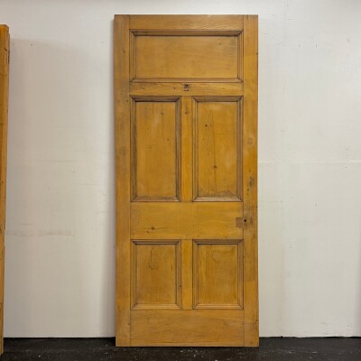 Antique Victorian 5 Panel Door - 219cm x 95cm