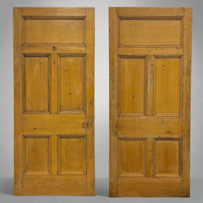 Antique Victorian 5 Panel Door - 219cm x 95cm