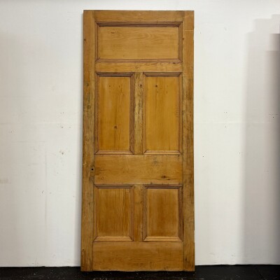 Antique Victorian 5 Panel Door - 219cm x 95cm