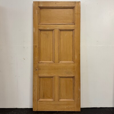 Antique Victorian 5 Panel Door - 206cm x 89.5cm