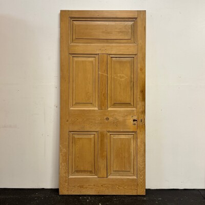 Antique Victorian 5 Panel Door - 206cm x 96.5cm