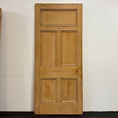 Antique Victorian 5 Panel Door - 219.5cm x 95.5cm