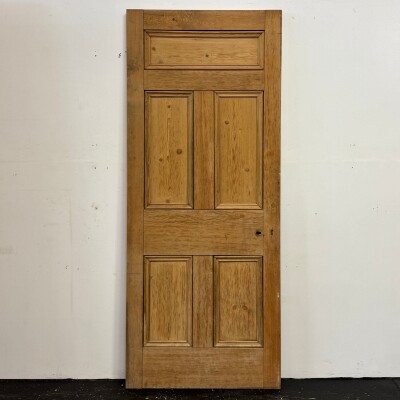 Antique Victorian 5 Panel Door - 204cm x 83.5cm