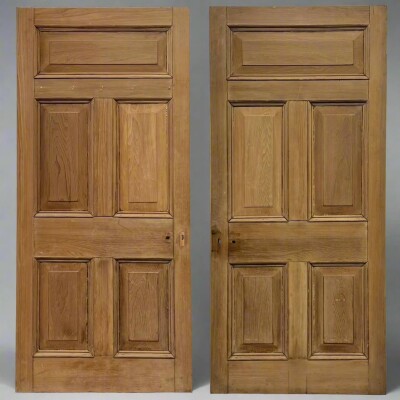Antique Victorian 5 Panel Door - 207cm x 95cm