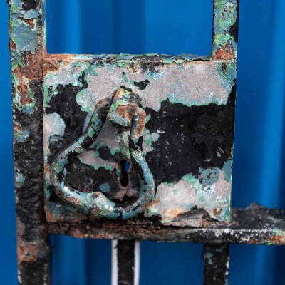 Antique Wrought Iron Gate with Spikes