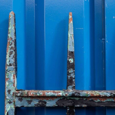 Antique Wrought Iron Gate with Spikes