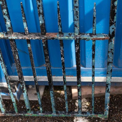 Antique Wrought Iron Gate with Spikes