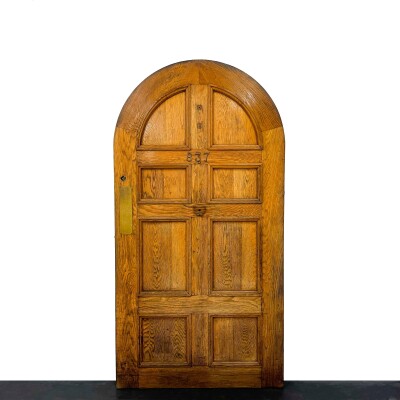 Antique Arched Oak Door - 205.5cm x 106.5cm