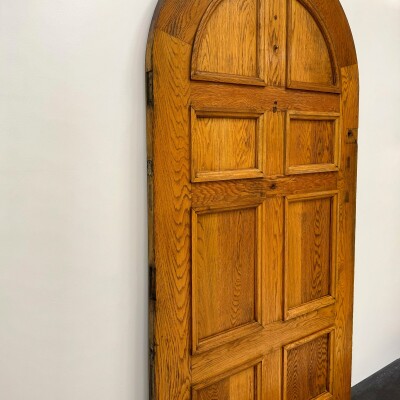 Antique Arched Oak Door - 205.5cm x 106.5cm