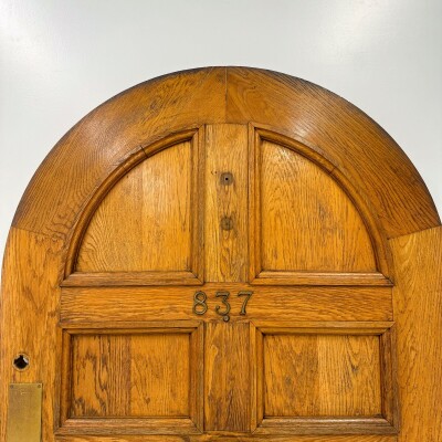 Antique Arched Oak Door - 205.5cm x 106.5cm