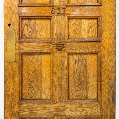 Antique Arched Oak Door - 205.5cm x 106.5cm