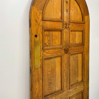 Antique Arched Oak Door - 205.5cm x 106.5cm