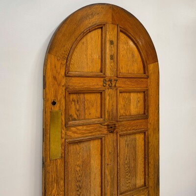 Antique Arched Oak Door - 205.5cm x 106.5cm