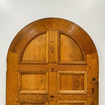 Antique Arched Oak Door - 205.5cm x 106.5cm