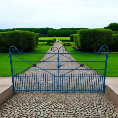 Blue Georgian Driveway Gates 