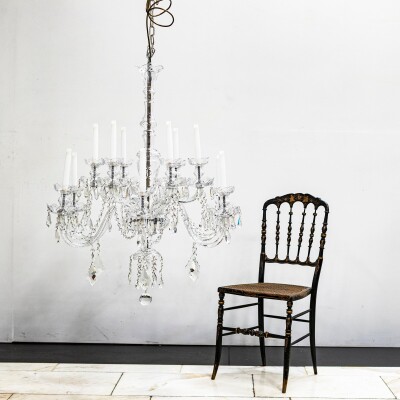 Large Antique Crystal Chandelier from Victoria Palace Theatre | Pair Available