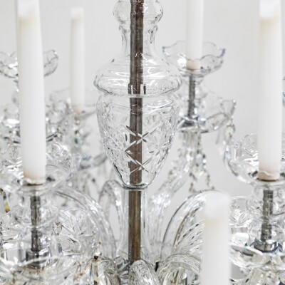 Large Antique Crystal Chandelier from Victoria Palace Theatre | Pair Available