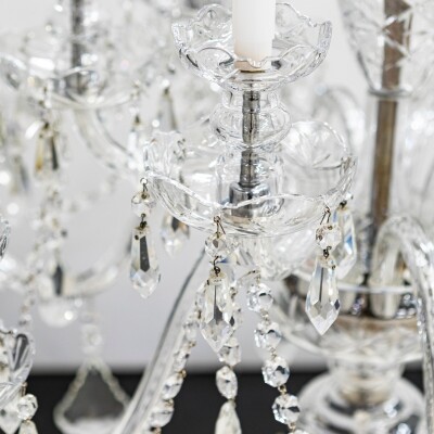 Large Antique Crystal Chandelier from Victoria Palace Theatre | Pair Available