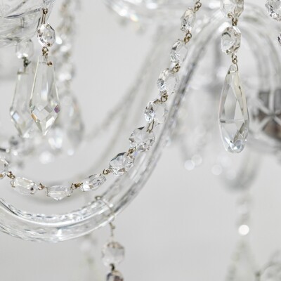 Large Antique Crystal Chandelier from Victoria Palace Theatre | Pair Available