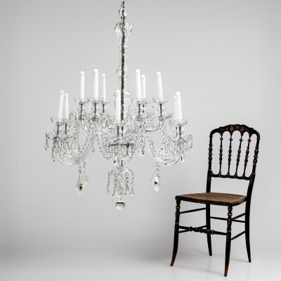 Large Antique Crystal Chandelier from Victoria Palace Theatre | Pair Available
