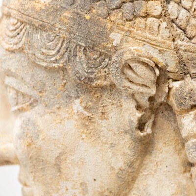 Pair of Sphinx of Naxos Stautues from Movie Set Design Sculptures