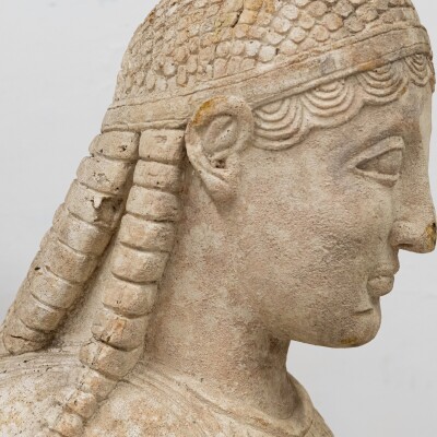 Pair of Sphinx of Naxos Stautues from Movie Set Design Sculptures