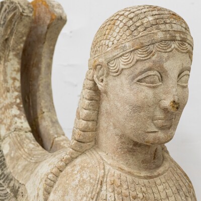 Pair of Sphinx of Naxos Stautues from Movie Set Design Sculptures
