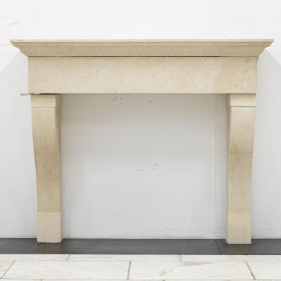 The Marseilles a French Style Limestone Fireplace Surround I Pair Available