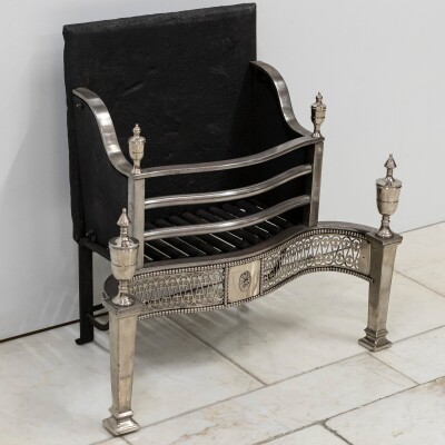 Reclaimed Georgian Style Polished Steel Fire Basket