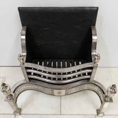 Reclaimed Georgian Style Polished Steel Fire Basket