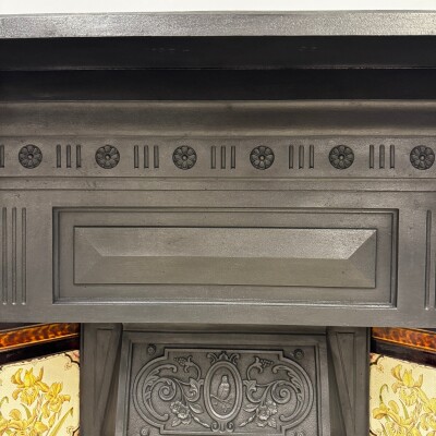 Antique Victorian Tiled Cast Iron Combination Fireplace