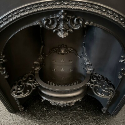 Antique Early Victorian Cast Iron Arched Insert