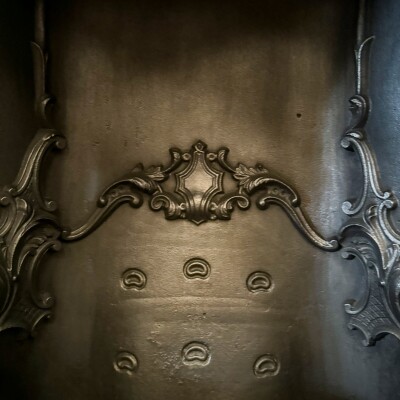 Antique Early Victorian Cast Iron Arched Insert
