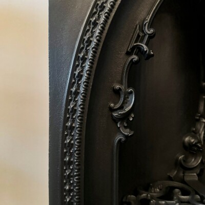 Antique Early Victorian Cast Iron Arched Insert