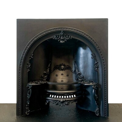 Antique Early Victorian Cast Iron Arched Insert