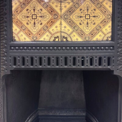 Antique Victorian Tiled Fireplace Insert
