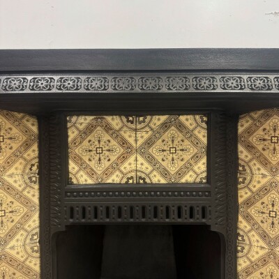 Antique Victorian Tiled Fireplace Insert