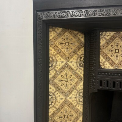Antique Victorian Tiled Fireplace Insert