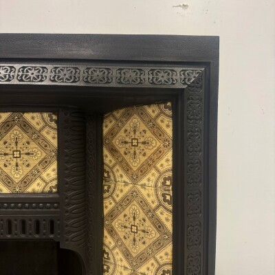 Antique Victorian Tiled Fireplace Insert