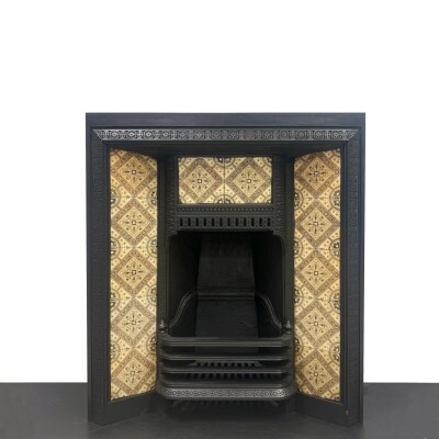 Antique Victorian Tiled Fireplace Insert