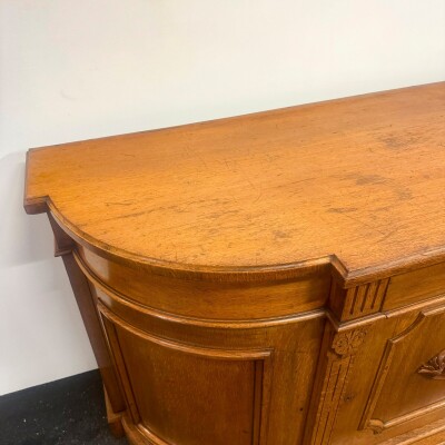 Antique Victorian Oak Wood Sideboard