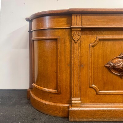 Antique Victorian Oak Wood Sideboard