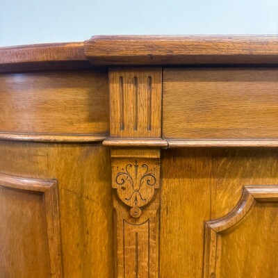 Antique Victorian Oak Wood Sideboard